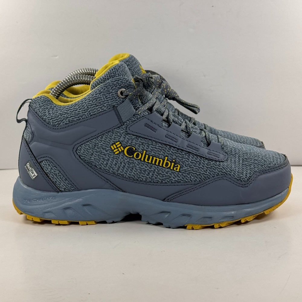 Columbia OutDry Waterproof Hiking Boots Blue Yellow BL1907-441 Women's 7